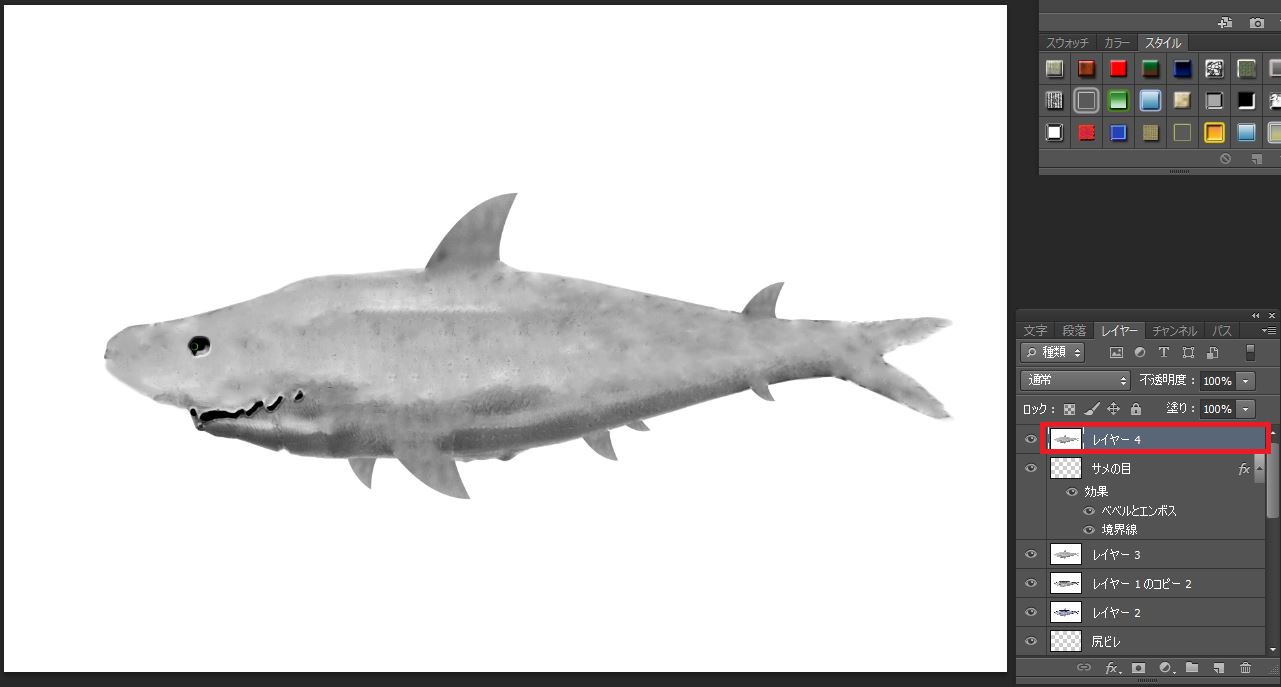 全てのレイヤーを結合した新規レイヤーを作成